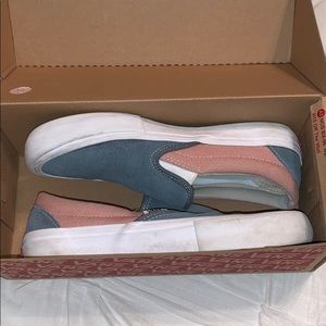 Pink and blue suede vans!